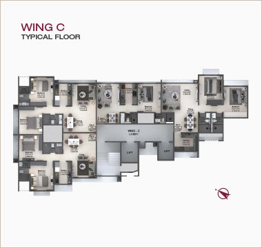 Wing C Typical Floor
                    
