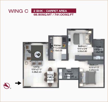 Wing C - 2 BHK